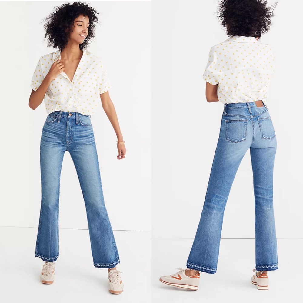 Madewell Rigid Flare Drop Hem High Rise Jeans 27